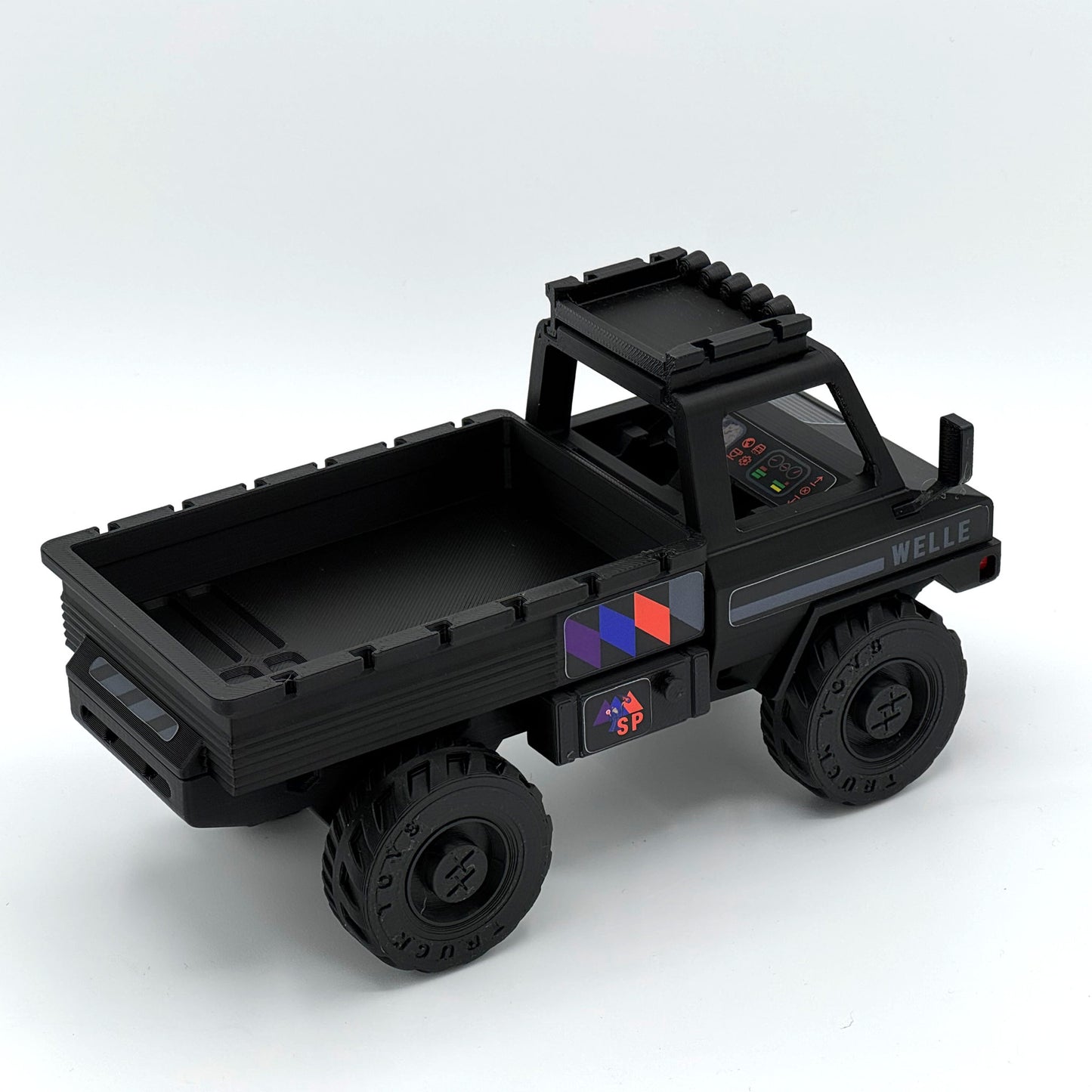 MOL-E - Welle (Black) : Toy Truck, Accessories, Sticker Pack, (Founder Edition)